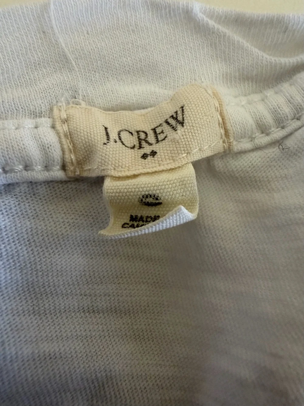 J. Crew Classic White V-Neck Short Sleeve Tee